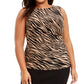 Anne Klein Plus Size Zebra Print Tank Top