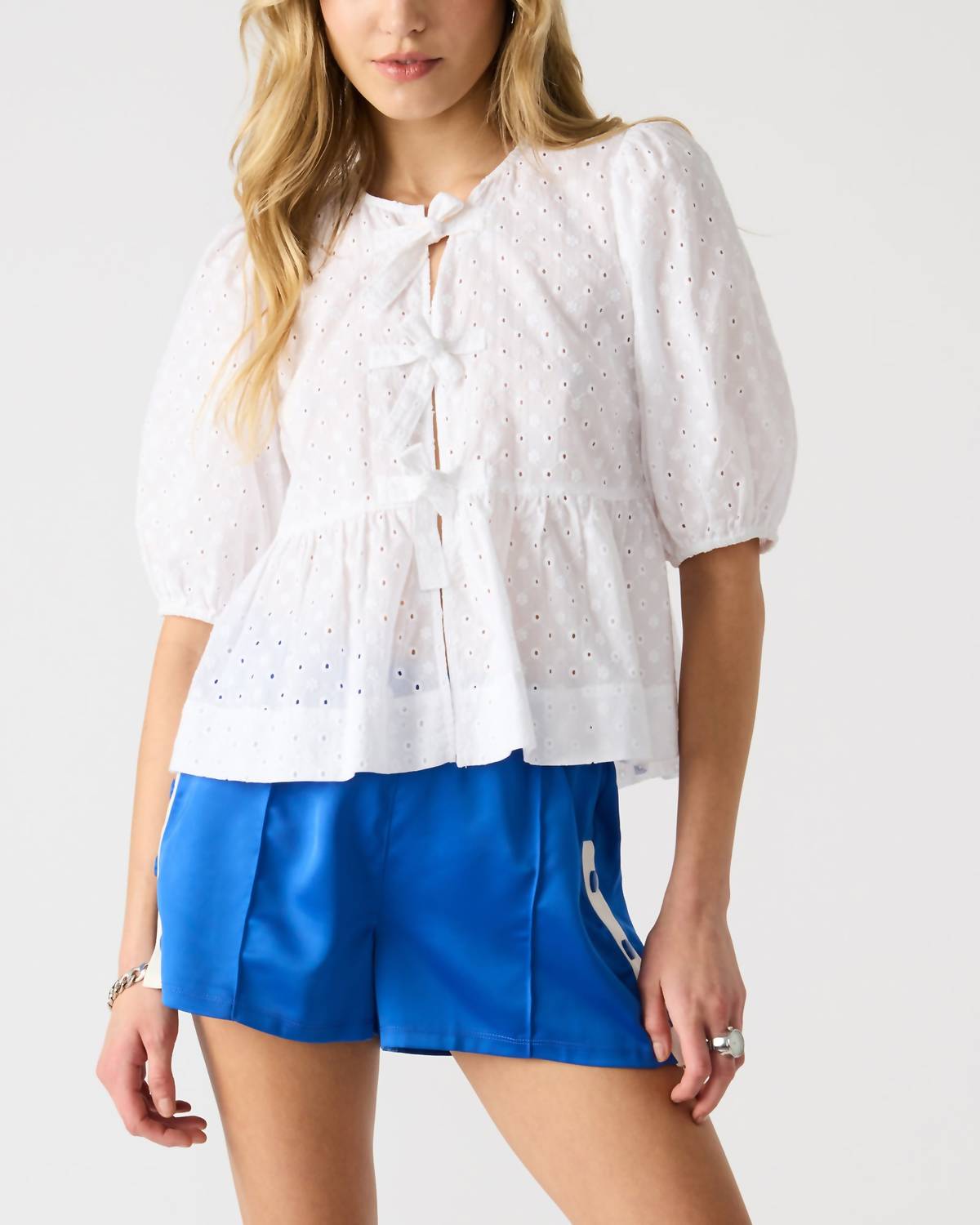 Steve Madden - Paula Tie Eyelet Top