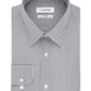 CALVIN KLEIN Mens Gray Pinstripe Collared Classic Fit Dress Shirt M 15- 34/35