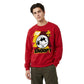HYBRID APPAREL Mens Red Logo Graphic Long Sleeve Crew Neck Pullover Sweater 2XL