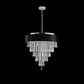18-inch Modern Crystal Chandelier with Black Velvet Shade