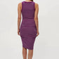 Michael Stars - Demi Ruched Striped Midi Dress