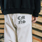 COMMONS LACE HAND STITCHED DOUBLE KNEE PANT WHITE (R42)