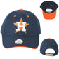 MLB Houston Astros Fan Favorite Navy Blue Orange Baseball Adjustable Men Hat Cap