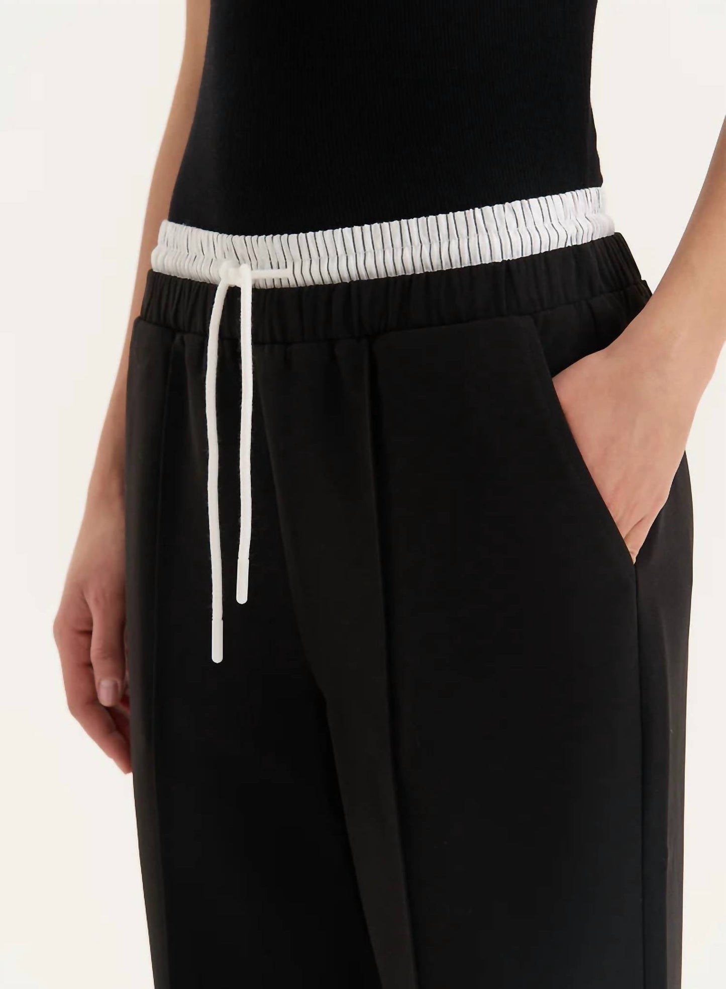 4Th & Reckless - Bianca Contrast Waistband Straight Leg Trouser