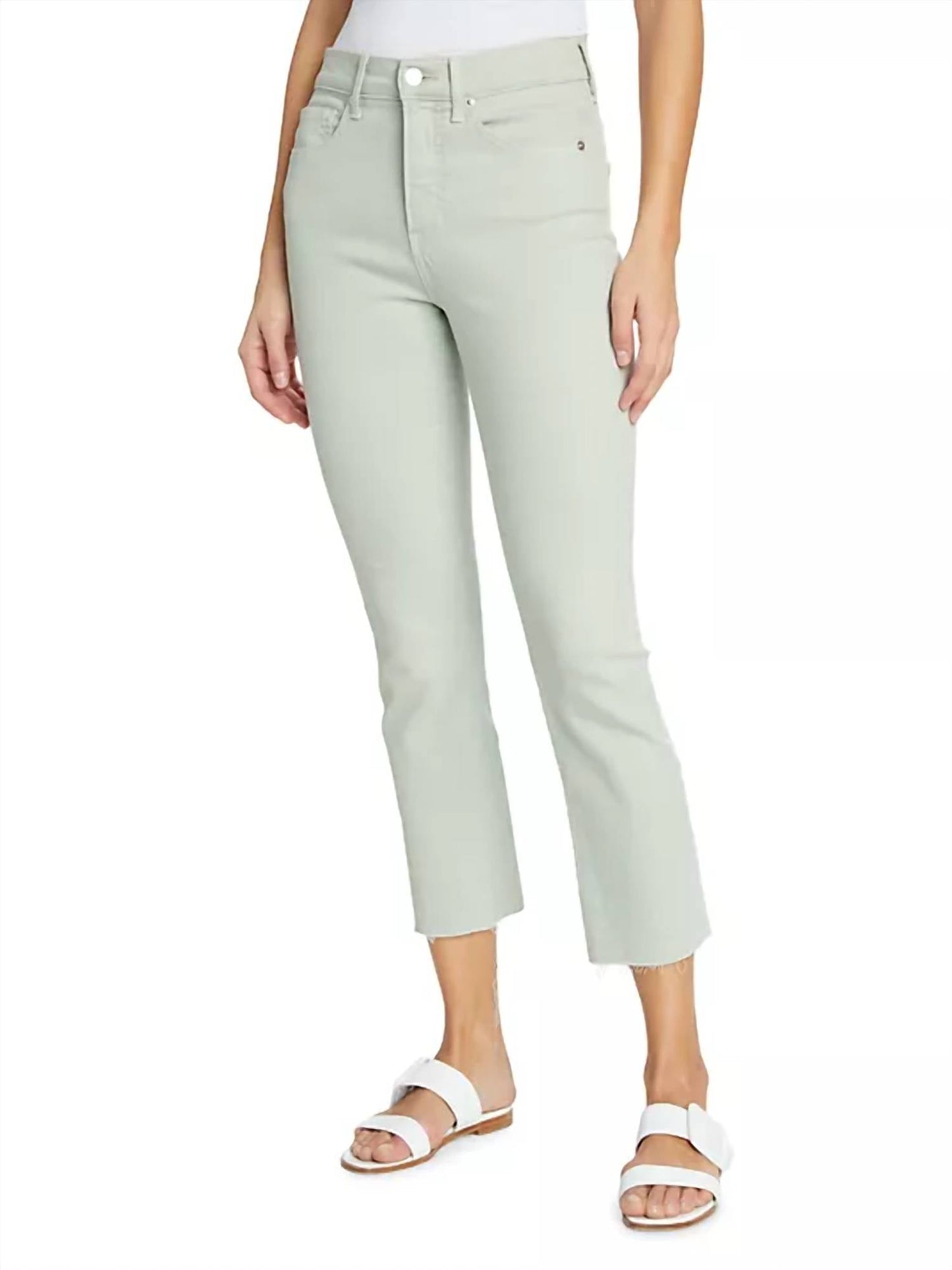 Veronica Beard - Carly Kick Flare Crop W/ Raw Hem Jeans