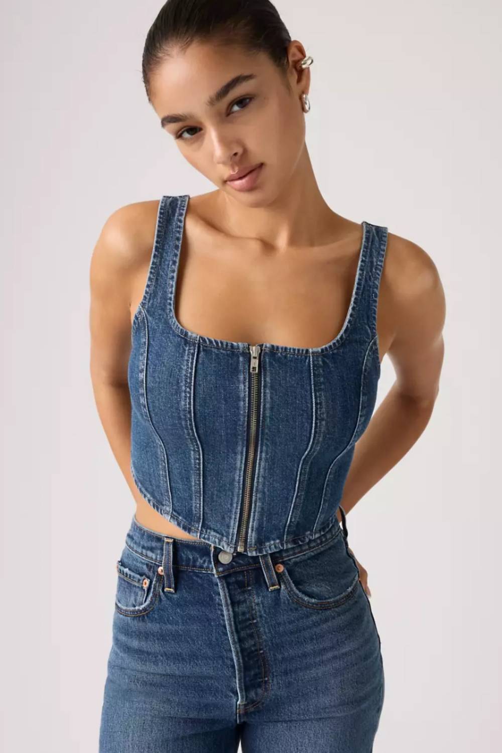Levi'S - Seamed Zip Bustier Top