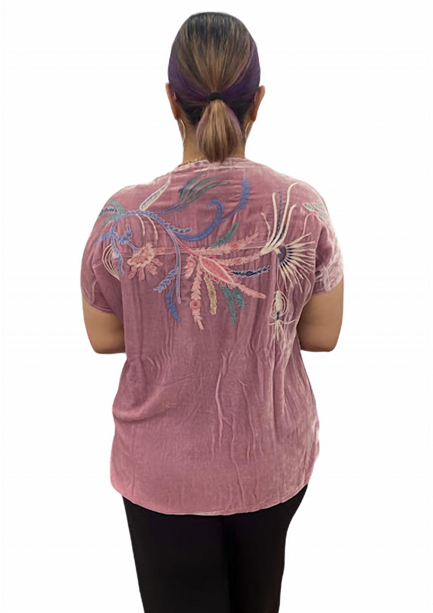 Johnny Was - "Antonella" Easy Velvet Paneled Tee