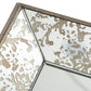 Antique Rectangle Mirror with Floral Accents