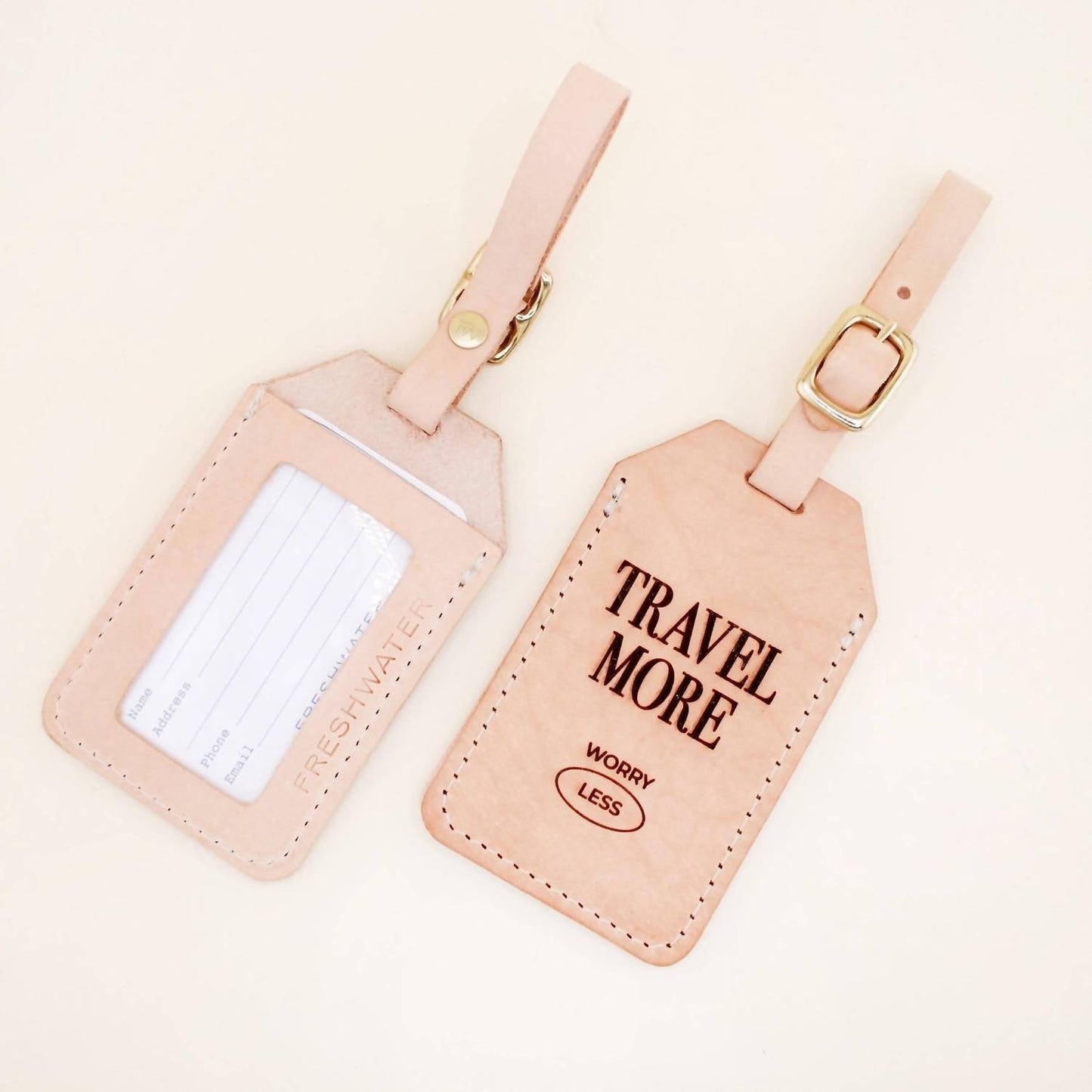 Freshwater Curated Goods - Travel More Worry Less Luggage Tag
