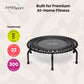 JumpSport 350 Indoor Lightweight 39" Fitness Trampoline, Black with White Frame