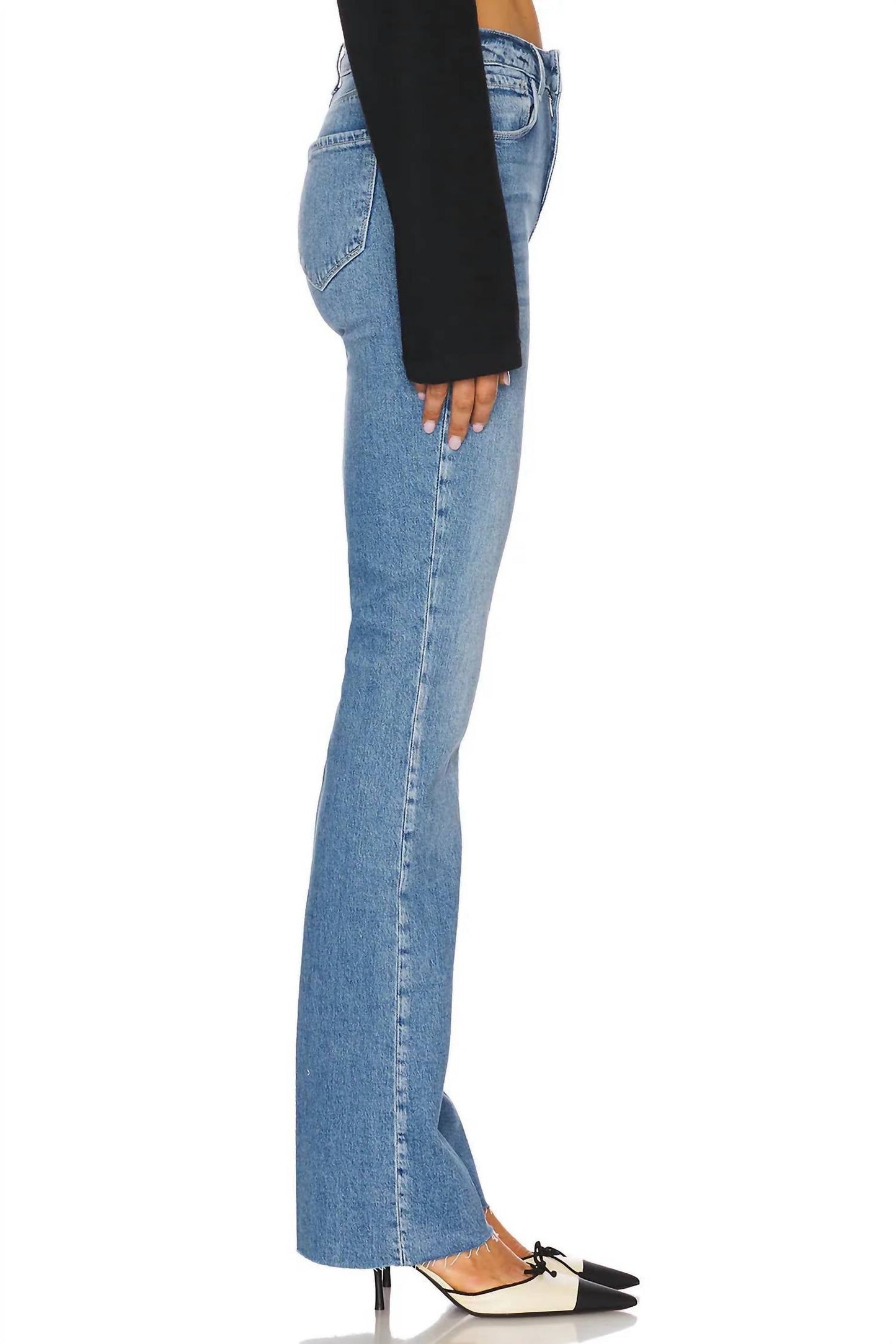 L'Agence - Ruth High Rise Straight Leg Jeans