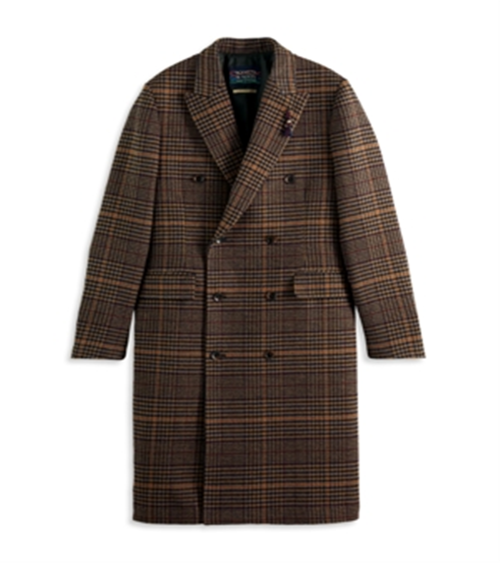 Scotch & Soda Double Breasted Coat Brown Size 50