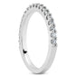14k White Gold Shared Prong Diamond Wedding Ring Band with U Settings