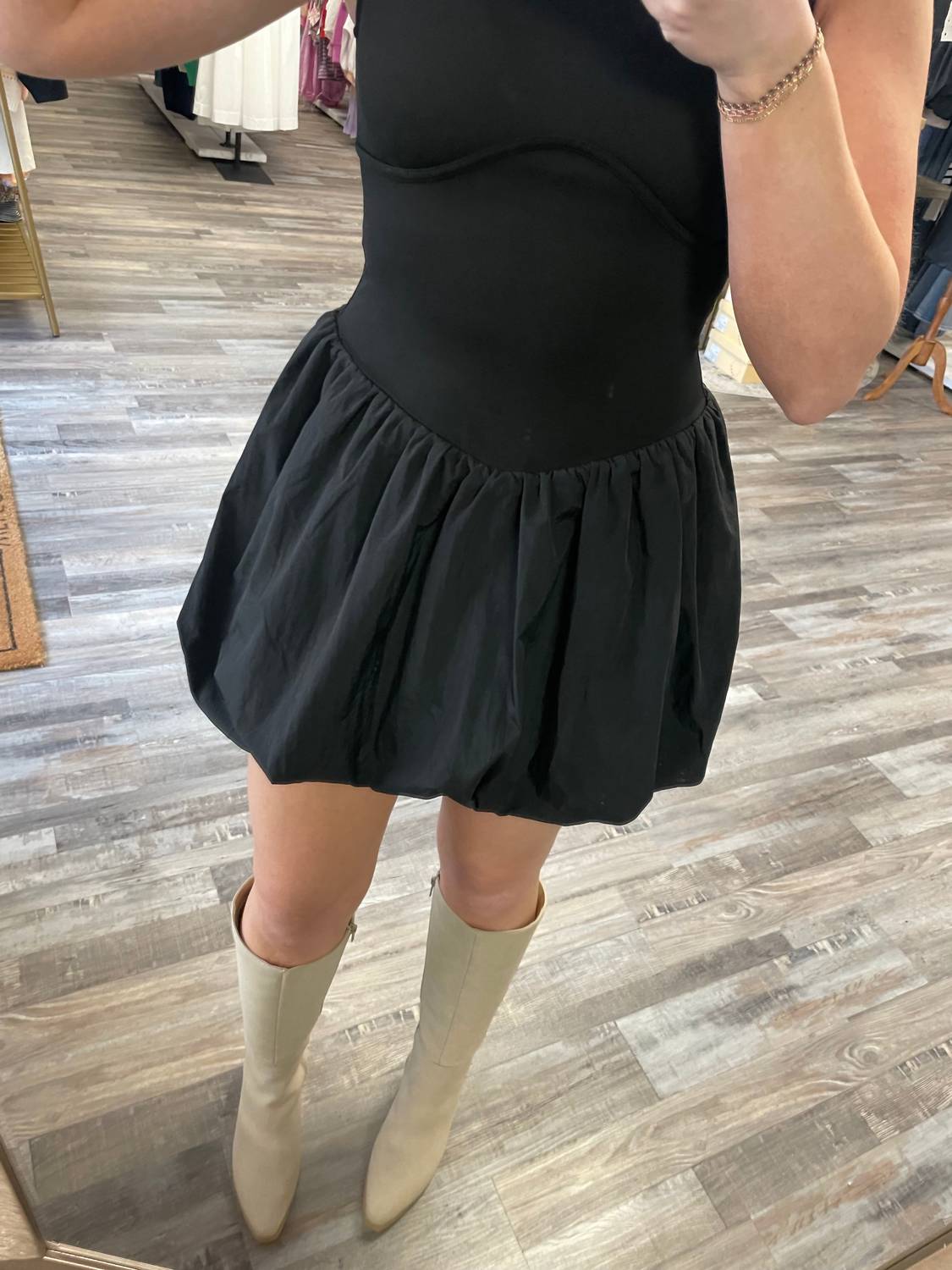 &Merci - Bubble Hem Mini Dress