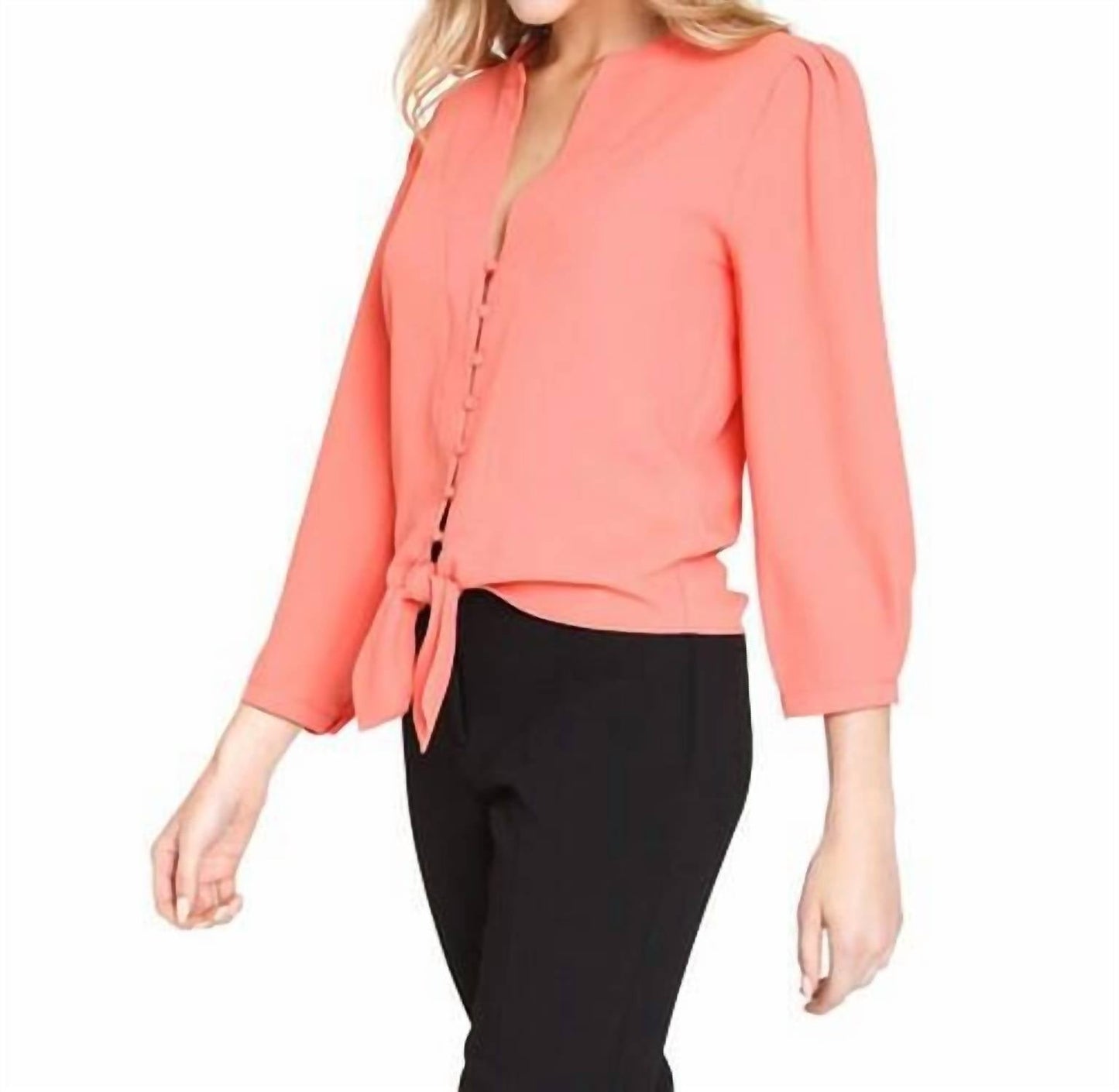 1.State - Tie Front Blouse