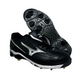 मिज़ुनो पुरुषों का 9 स्पाइक स्वैगर मिड बेसबॉल क्लीट काला