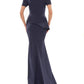 Colors Dress - Off-shoulder Beaded Peplum Mermaid Gown
