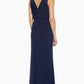 Adrianna Papell - Boat Neck Crepe Gown