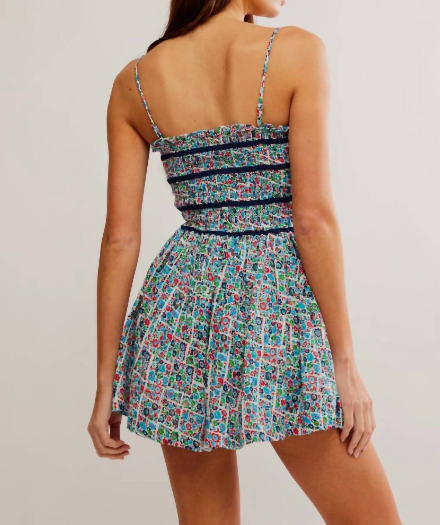 Free People - Bali Checked Out Printed Romper