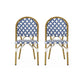 Chic French Bistro Chair With Durable Rattan And Aluminum Frame