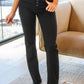 Judy Blue - High Waist Button Fly Raw Hem Bootcut Jeans