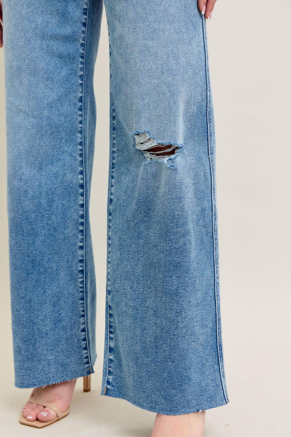Judy Blue - Tucker Vintage Wash Wide Leg Jean