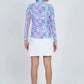 Ibkul - Mock Zip Neck Top - Kathy