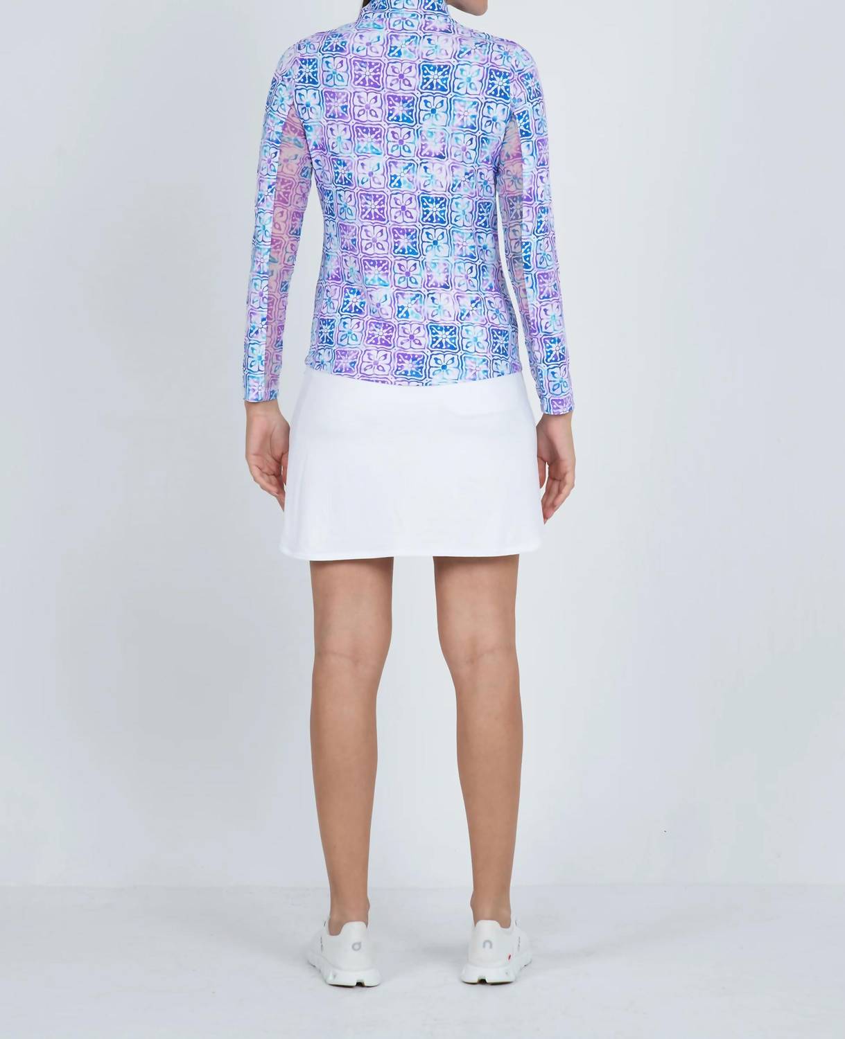 Ibkul - Mock Zip Neck Top - Kathy
