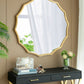 40" Round Sunburst Wall Mirror with Gold Finish