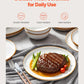 18 Piece White Ceramic Dinnerware Set with Gold Rim