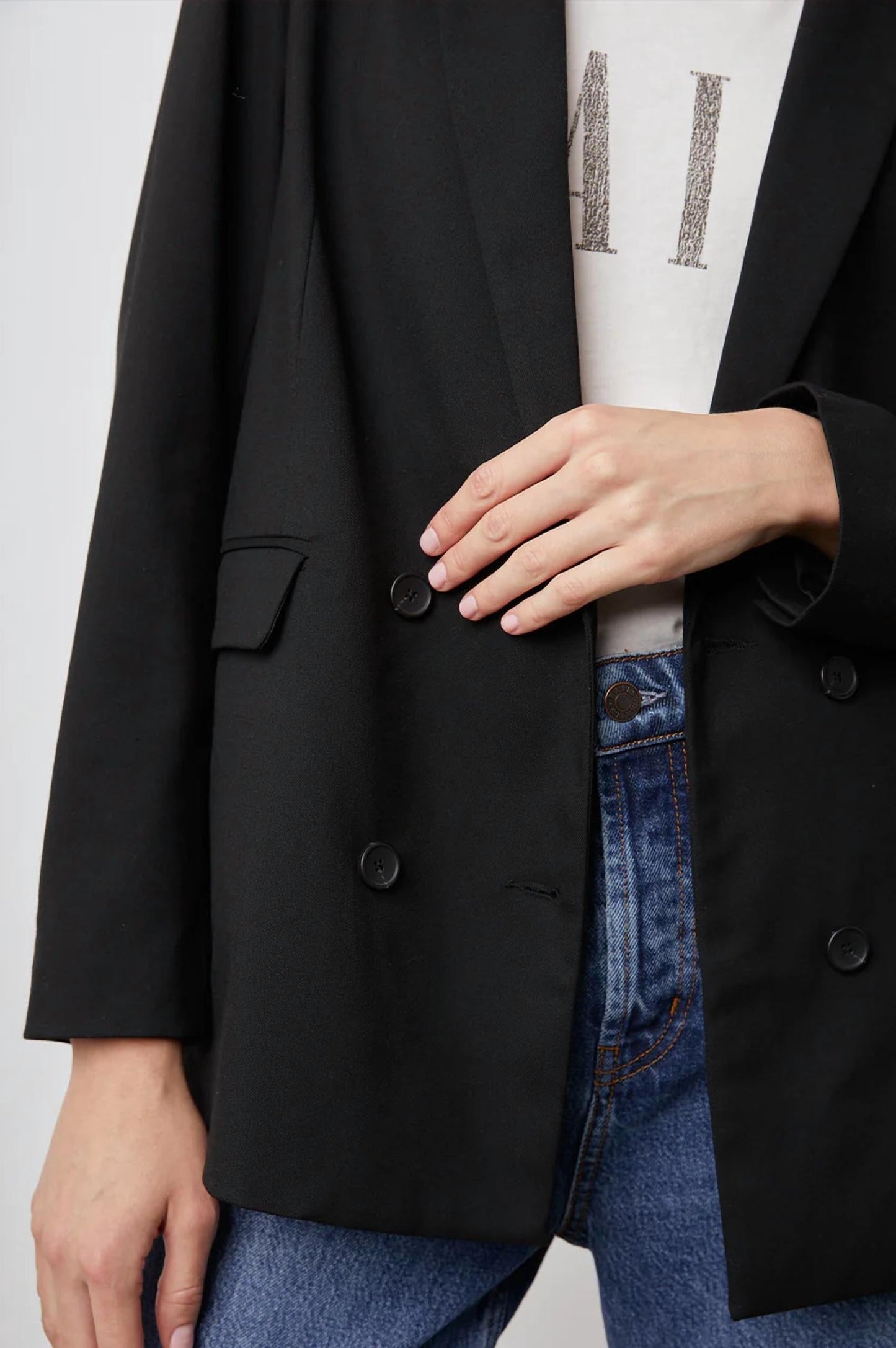 Rails - Twill Double-breasted Jacket Blazer
