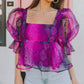 Buddylove - Pammie Puff Sleeve Peplum Top
