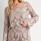 Bluivy - CROCHET CROPPED LONG SLEEVE TOP