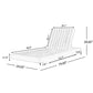Acacia Wood Chaise Lounge with Teak Finish and Water-Repellent Cushion