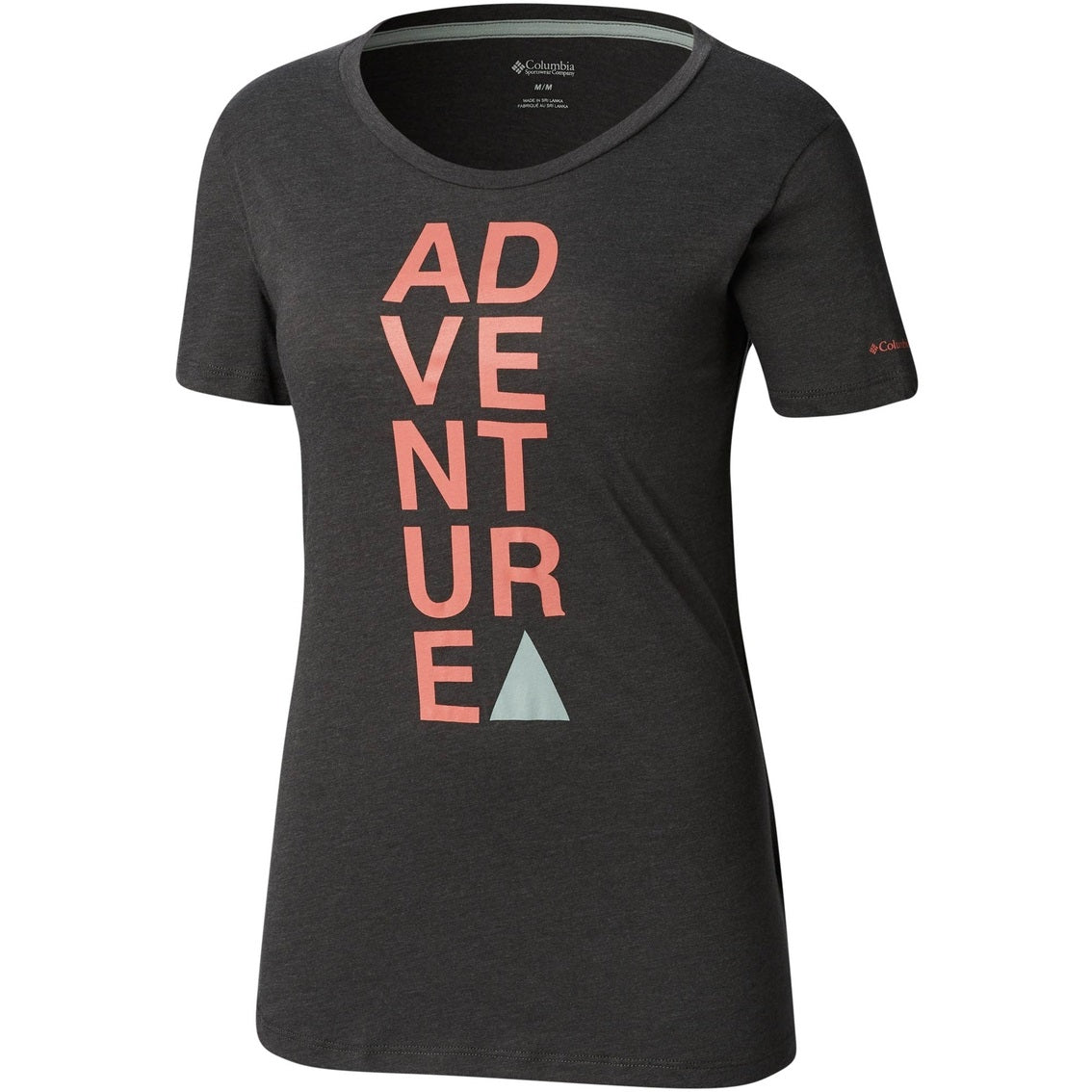 Columbia Women's Word Block Tee Grey Size 2 Extra Large