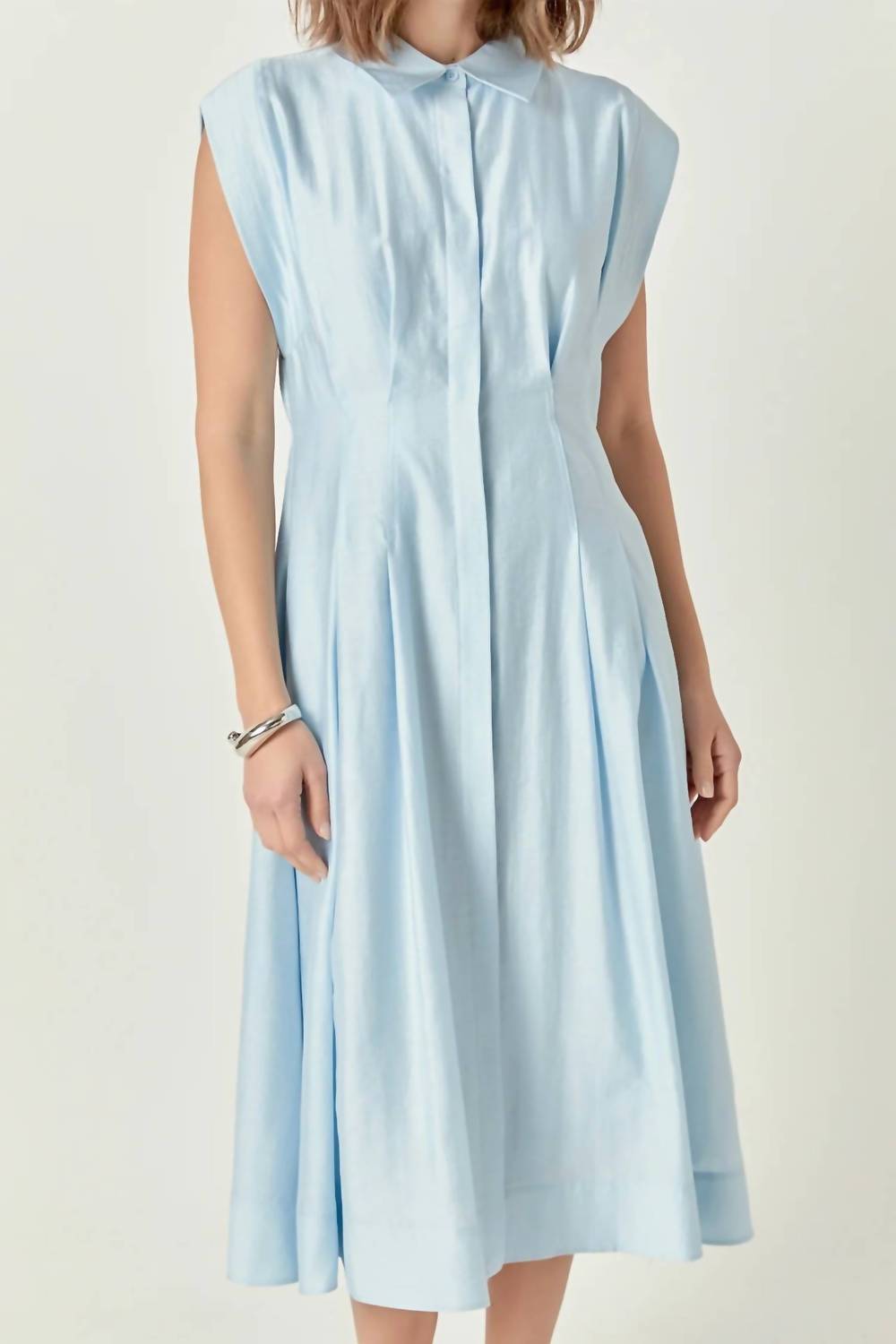 2.7 August Apparel - Contrast Stitch Midi Dress