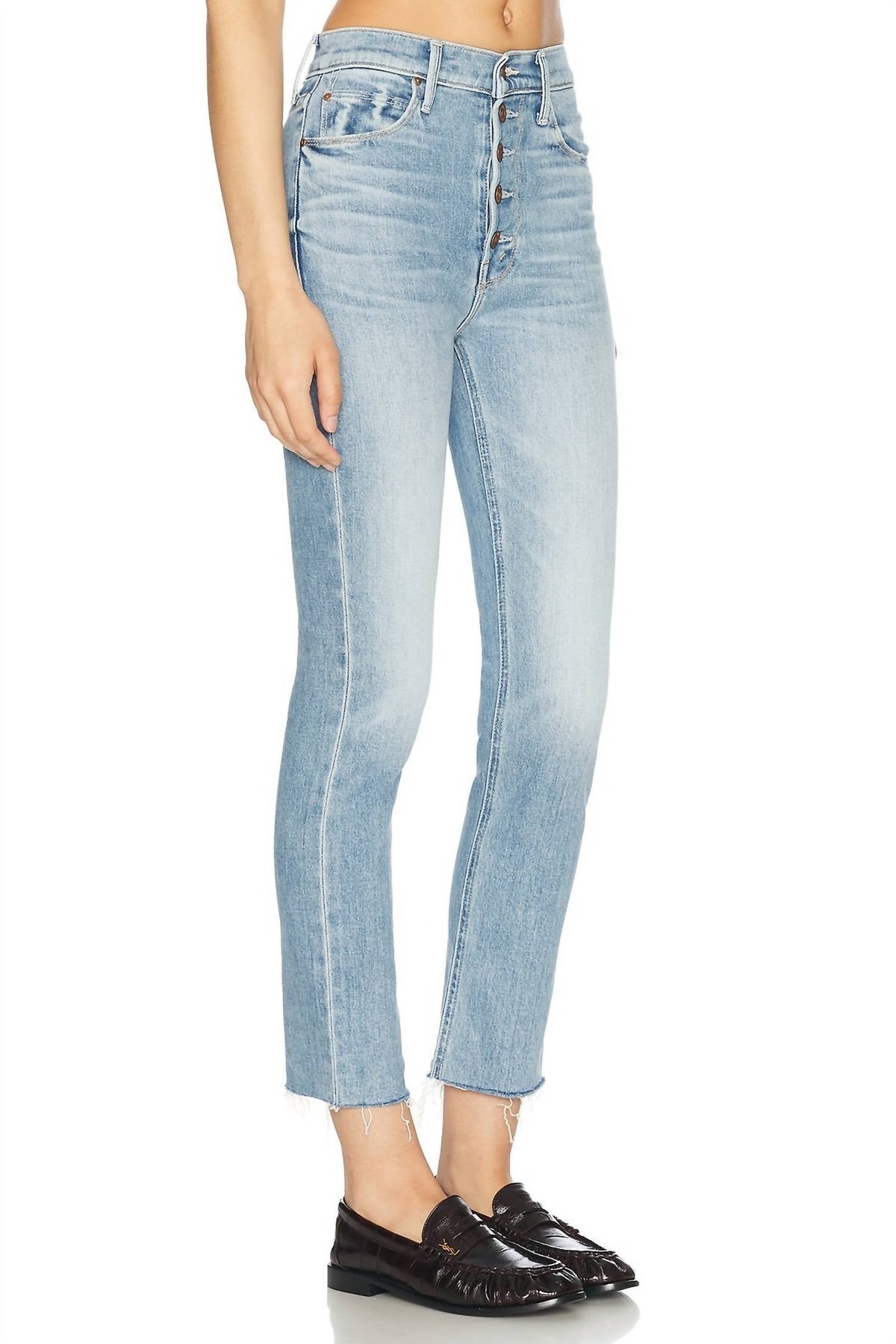 Mother - Skinny Pixie Dazzler Ankle Fray Jeans