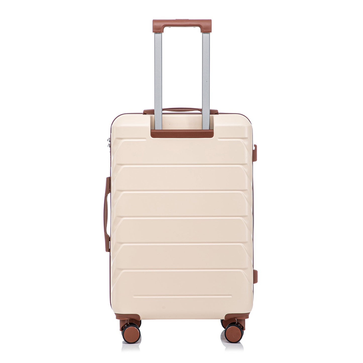 3-पीस एबीएस स्पिनर व्हील लगेज सेट 20"/24"/28" बेज
