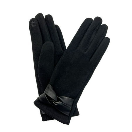womens-bow-ultra-cozy-jersey-touchscreen-gloves-black