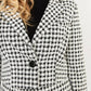Frank Lyman - Cropped Houndstooth Knit Jacket