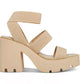 Steve Madden - Women's Round Toe Strappy Lug Platform Sandals