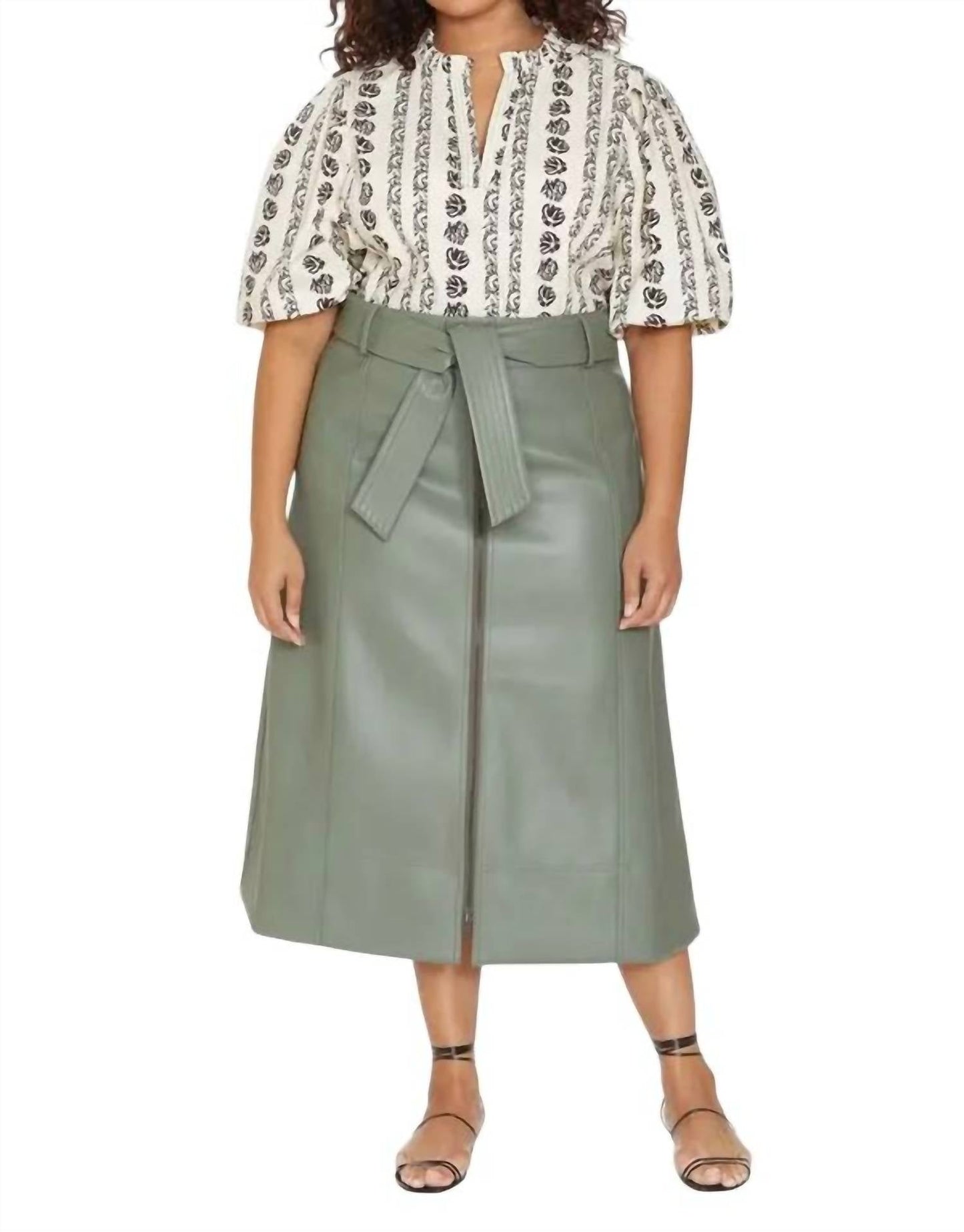 Marie Oliver - Greenwich Vegan Leather Skirt