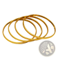18k Gold Plated Minimalist Stackable Bangle Set