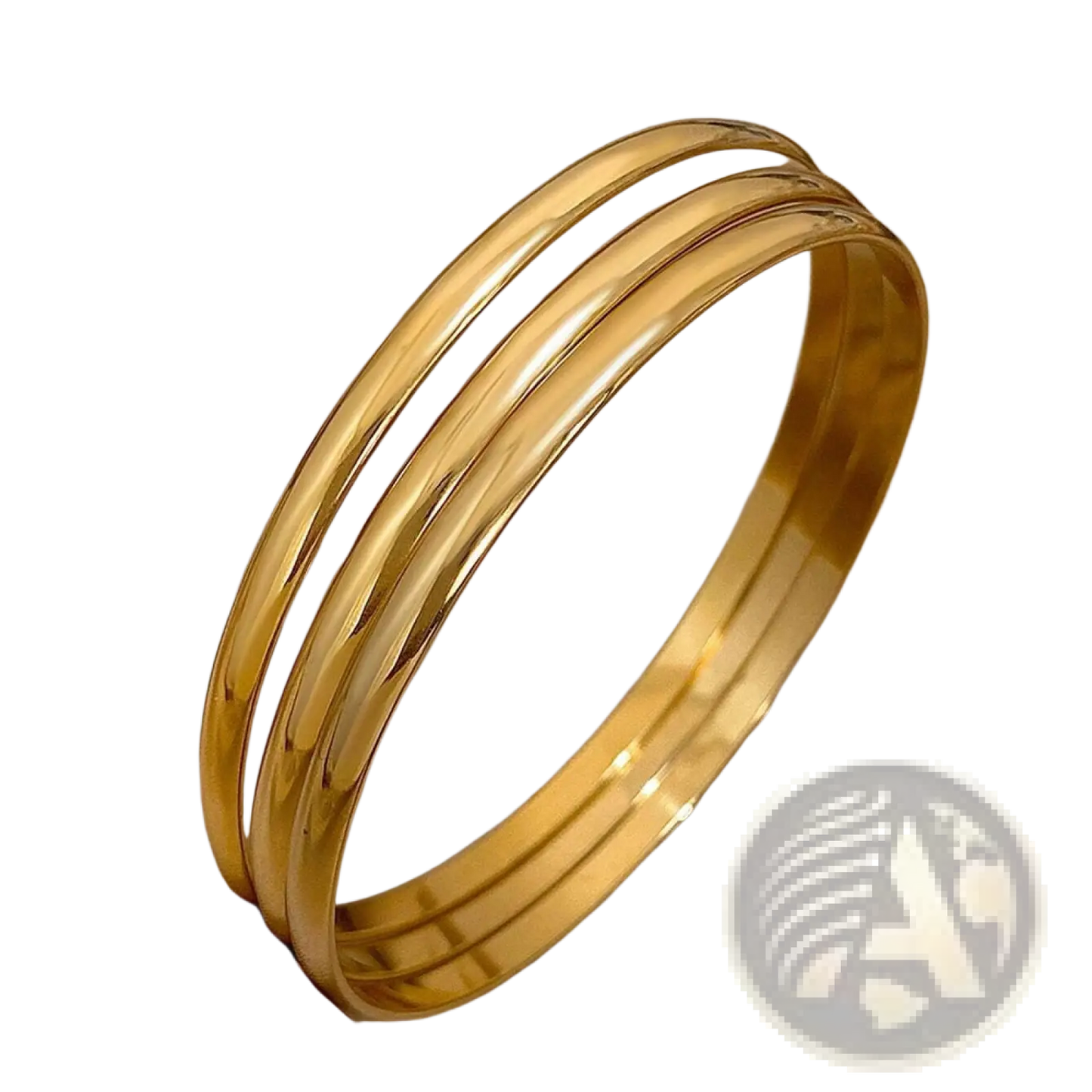 18k Gold Plated Minimalist Stackable Bangle Set