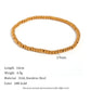 18k Gold Plated Stainless Steel Elastic Bead Bracelet