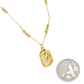 18k Gold Plated Stainless Steel Tulip Shell Pendant Necklace