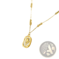 18k Gold Plated Stainless Steel Tulip Shell Pendant Necklace