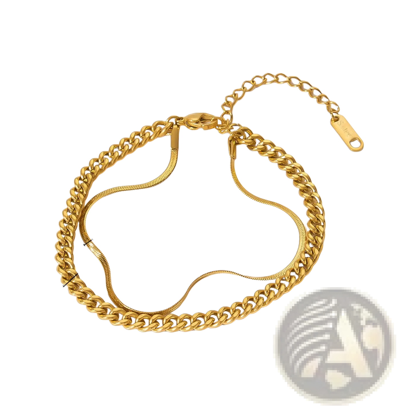 18k Gold Pvd Plated Stainless Steel Chain Link Bracelet