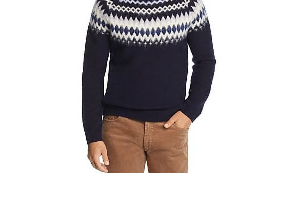 The Men's Store Bloomingdale's Merino Wool Fair Isle Sweater Blue